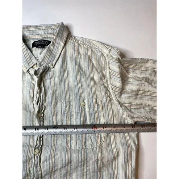 Ezekiel Utah Mens Size Large Striped Shirt Button Up Cotton Lightweight Shirt - Picture 6 of 9